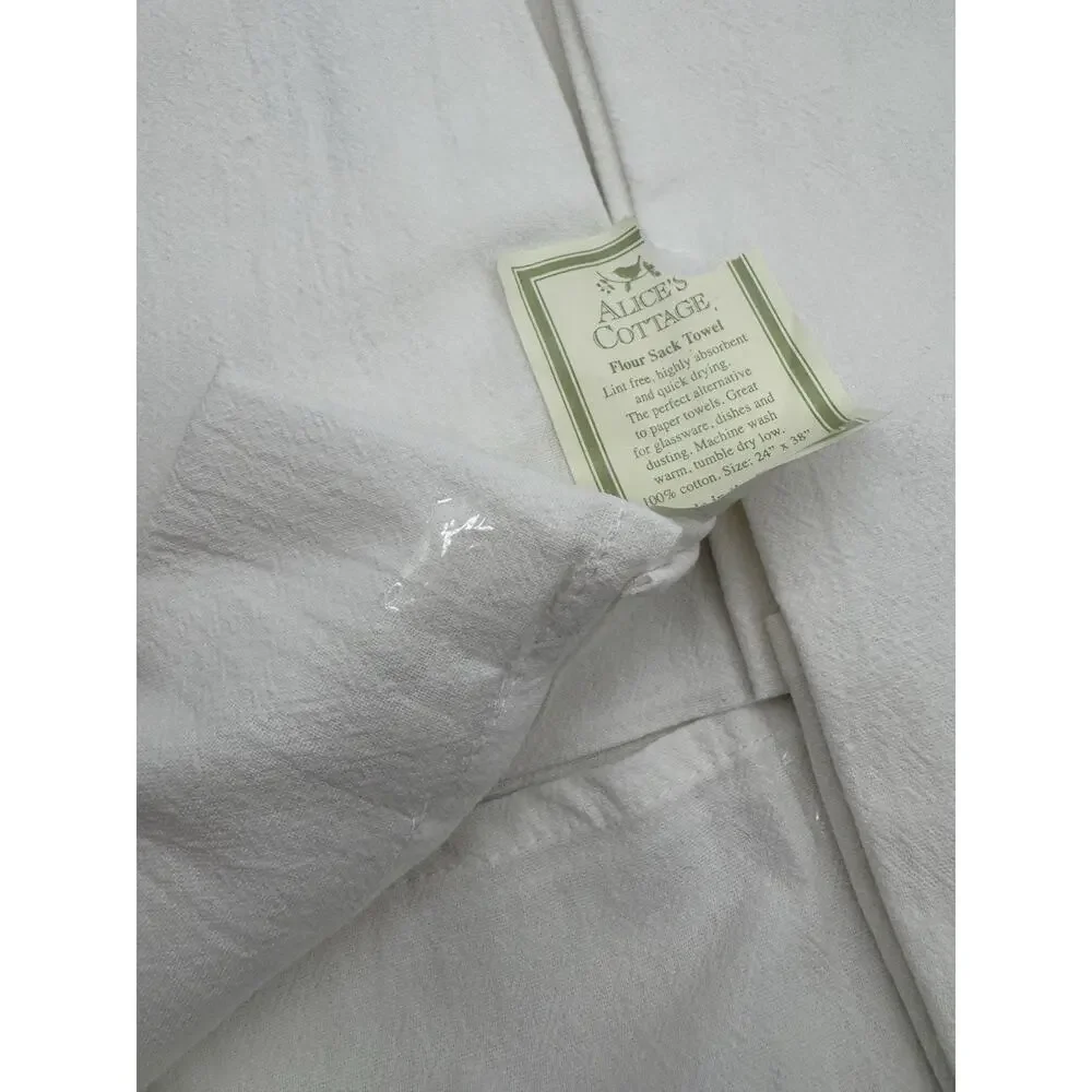 Alice's Cottage Poppy Flour Sack Towel Wildflowers Bee Cotton Floral 36